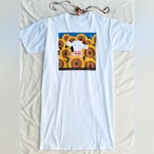 🍁 COWS Whistler, T-Shirt Dress or Nightwear, OS, Boxy, Short Sleeves